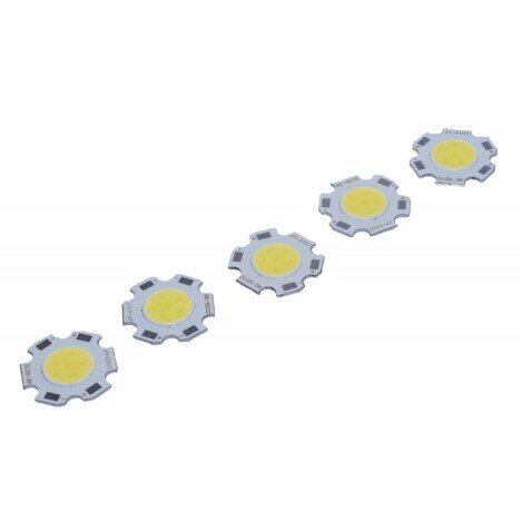 LED COB 11MM , PUTERE 7W ALB-RECE