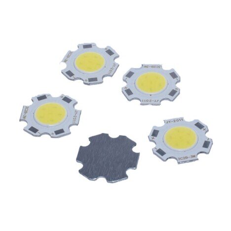 LED COB 11MM , PUTERE 7W ALB-RECE